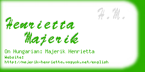 henrietta majerik business card